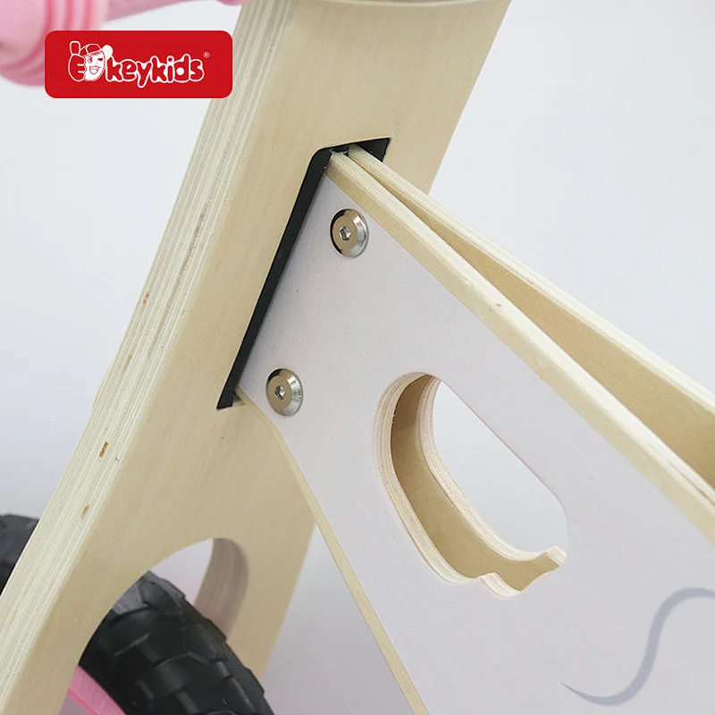 OEM customize ride on car foot push mini wooden balance bike for children W16C336